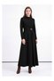 Women's Dress with Buckle Detail and Draped Design, 0604