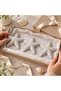 Minimalist Starfish Decorations Set of 3, 10 cm Ribbed Coastal Table Ornaments, Summer Gift (Marble) - 5