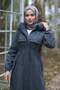 Tunnel Detailed Cashmere Coat Anthracite Hm2980 - 7