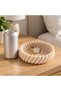 Spiral Ribbed Catchall Bowl, 16 cm Twisted Key Bowl for Entryway, Coins, Desk and Nightstand, Sand - 3