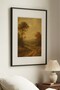 1 VINTAGE PAINTING WITH A "GÜZ YOLU" THEME IN A BLACK WOODEN FRAME