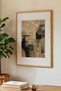 1 NATURAL WOOD-FRAMED SOFT SPATULA STRIKE VINTAGE PAINTING - 3