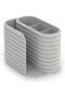 Ribbed Pen Holder with Notebook Slot, Modern Office and Study Desk Tidy, 15.7 cm, Marble