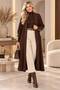 WOMEN'S OVERSIZED LONG CARDIGAN WITH POCKETS AND BUTTONED SLEEVES