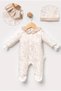 Girl's Floral Print 100% Cotton Romper Set with Hat, 0-3/3-6 Months - 2
