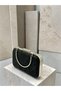 Women's Evening Clutch with Black Floral Print, Laser-Cut Silver Frame, and Metal Handles—Perfect for Weddings, Engagements, and Graduations - 2