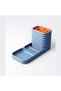 Phone Stand Desk Organizer with Pen Holder and Catch-All Tray, Earbuds, Keys and Phone, Dusty Blue - 8