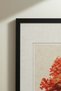 1 VINTAGE PAINTING WITH A "FALL FIRE" THEME IN A BLACK WOODEN FRAME - 4