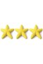 Minimalist Starfish Decorations Set of 3, 10 cm Ribbed Coastal Table Ornaments, Summer Gift, Yellow