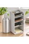 Tiered Pen Holder with Sticky Note Slot, Upright 3-Shelf Desk Organiser for Pens, Pencils, Marble - 2