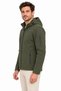 Men's Waterproof Softshell Jacket with Fleece Lining, Detachable Hood, and 4 Pockets - Khaki - 2