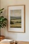 1 VINTAGE PAINTING WITH A "AUTUMN SERENITY" THEME IN A NATURAL WOOD FRAME - 3