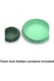 Ribbed Bowl with Hidden Twist-Lock Container, Entryway Desk Vanity Organiser, 20.5 cm, Sage Green - 4