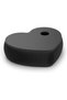 Heart Jewelry Tray with Lid and Divider, Bedside Desk Tray Set, 17.5 cm, Black