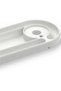 Ribbed Desk Tray with Round Charger Recess and Cable Slot, Phone, Pens, Keys and Glasses, White - 2