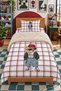 Wellsoft Children's Set: Teddy Bear Print Plush with Glasses, Single-Size Quilted Bed Sheet, 160x220 cm - 4