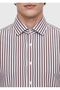 Brown Casual-Fit Long-Sleeved Woven Casual Silk-Blend Shirt - 4