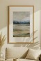 1 VINTAGE PAINTING WITH A "SILENCE OF THE FIELDS" THEME IN A NATURAL WOOD FRAME - 2