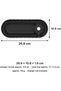 Ribbed Desk Tray with Round Charger Recess and Cable Slot, Phone, Pens, Keys and Glasses, Black - 3