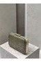 Anthracite Gray Platinum Laser-Cut Floral Print Silver-Framed Chain Strap Women's Evening Bag for Weddings and Engagements