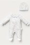 Girl's Floral Print 100% Cotton Romper Set with Hat, 0-3/3-6 Months - 4
