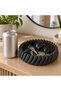 Spiral Ribbed Catchall Bowl, 16 cm Twisted Key Bowl for Entryway, Coins, Desk and Nightstand, Black - 2