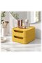 Stackable 2-Drawer Desk Organizer, Makeup, Jewelry and Office Supplies, Minimalist Matte, Mustard - 3