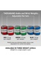 Adjustable Ankle and Wrist Weights, Pair Set with Neoprene Exterior, Terrycloth Interior, Adjustable Strap and Reflective Trim, Red 0.5 kg, Green 0.70 kg, Blue 1.10 kg