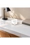 Ribbed Desk Organiser Set of 3 with 2 Removable Inserts, Vanity and Bedside, White - 3