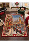 ETA New Year's-Themed Patterned Woven Woven-Back Rug eta4472 - 2