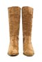 Genuine Suede Leather High-Heeled Tobacco-Colored Cowboy/Western Boots - ZB3890 - 3