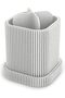 Toothbrush Holder with Drip Tray and Removable Divider, Modern Minimalist Vanity Cup, Matte, Marble