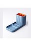 Phone Stand Desk Organizer with Pen Holder and Catch-All Tray, Earbuds, Keys and Phone, Dusty Blue - 7