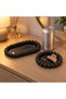 Bubble Tray Set of 2, Round and Oblong Catch-All Trays for Keys, Jewellery and Sunglasses, Black - 3