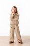 Tiny Stories Gabardine Cargo Pants with Wide-Leg Fit - Beige - 3