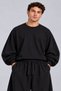 Battal Boy Unisex Crew Neck Oversized Sweatshirt, Black