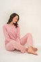 Women's Sweet Sunday Pink Long Sleeve Pajama Set Pc9295-S-V1 - 8