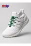 Smart Shoelace with Round Spring Clip Lock - Dark Green with Flecks