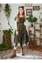 Rochie midi, verde - 6