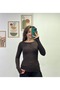 Boat Neck, Thumbhole, Cotton T-Shirt - 2