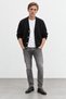 Black Off-Shoulder Soft Textured V-Neck Men's Knit Sweater |   Mew5111322-1