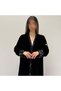 Velvet Abaya with Polka Dot Chiffon Inserts - 7