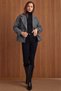 Oversized Short Coat with Jacket Collar, DARK GRAY 3204 - 4