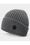 Unisex Viscose Corded Fabric Fold-Over Winter Beanie with Logo - 3