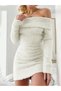 Rochie mini, alb - 3