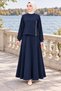 TWO-STRAND SET WITH ZIP DETAIL—NAVY BLUE - 2