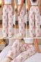 Women's Pajama Bottoms with a 2-Piece Cotton Satin Ribbon Detail and a Pink Ribbon Pattern. - 6