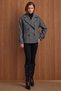 Oversized Short Coat with Jacket Collar, DARK GRAY 3204 - 3