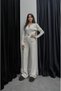 Women's Stylish Snap-Fastened Knit Set with Buckle Detail - 4