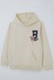 Girls' Sweatshirt with Cute Teddy Bear Print and Back Detail, Ages 8–14, Cream - 3